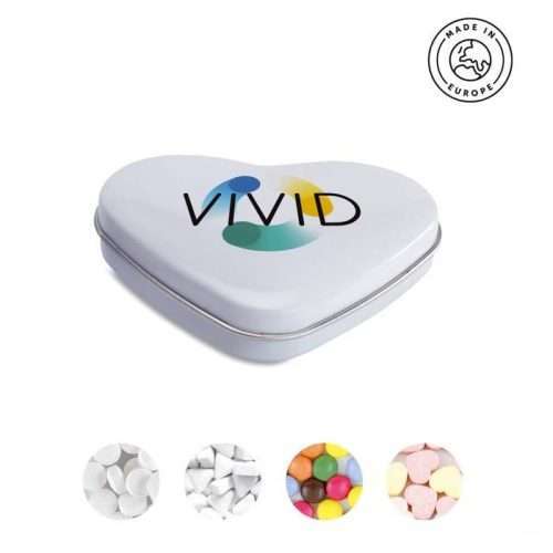 Heart tin heart sweets