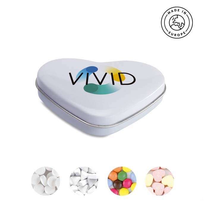 Heart tin heart sweets