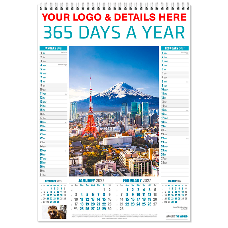Around the world Memo calendar 2027 - Image 2