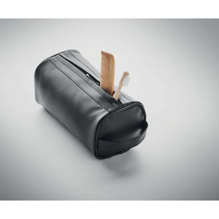 Cosmetic bag in soft PU