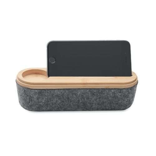 RPET Bamboo Pencil case with phone holder