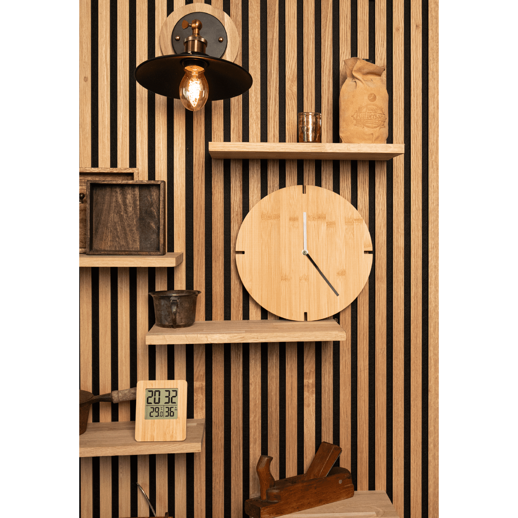 Bamboo wall clock - Image 3