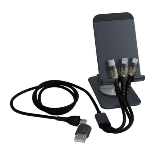 Phone stand with 3 in 1 charger