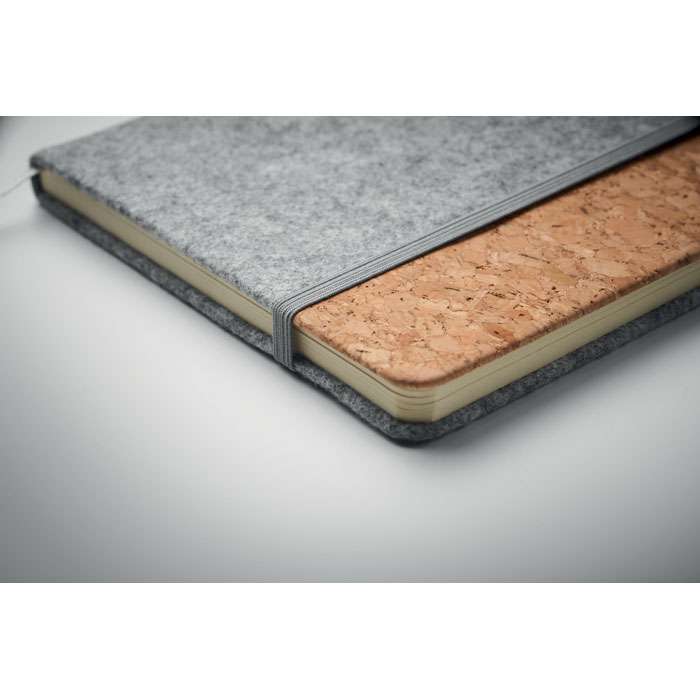 A5 notebook RPET felt cover and cork
