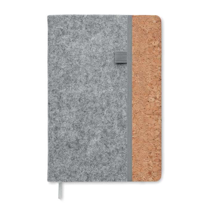 A5 notebook RPET felt cover and cork