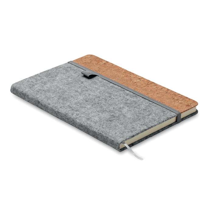 A5 notebook RPET felt cover and cork