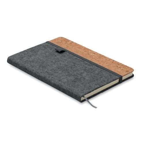 A5 notebook RPET felt cover and cork
