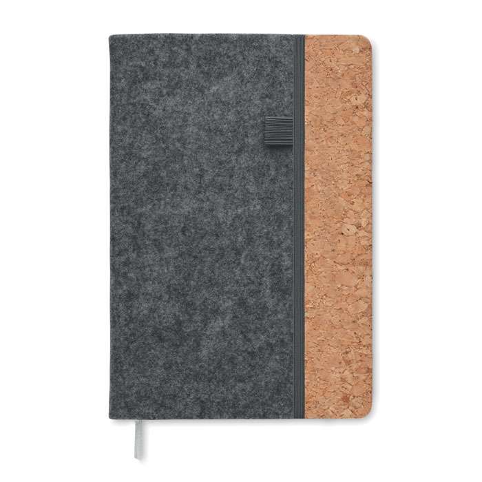 A5 notebook RPET felt cover and cork