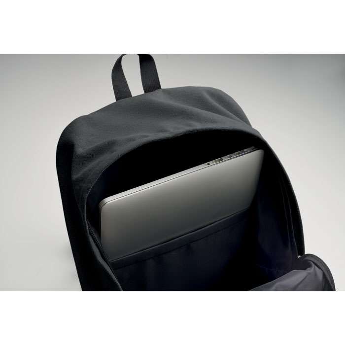 Laptop backpack in recycled canvas