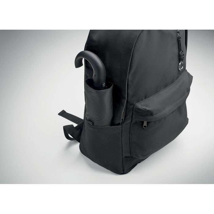 Laptop backpack in recycled canvas
