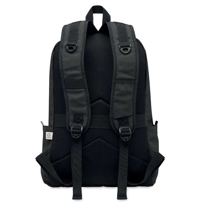 Laptop backpack in recycled canvas