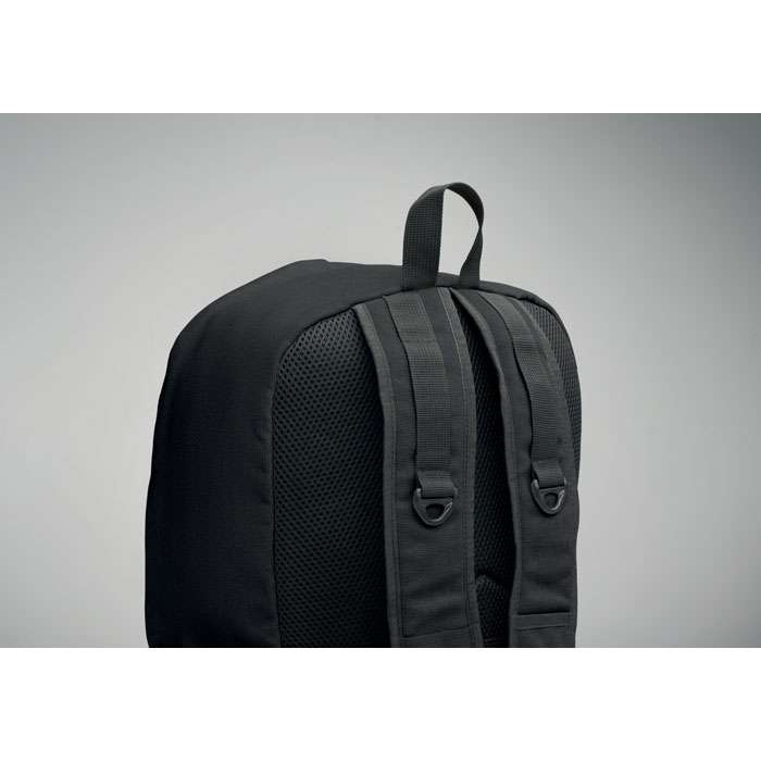 Laptop backpack in recycled canvas