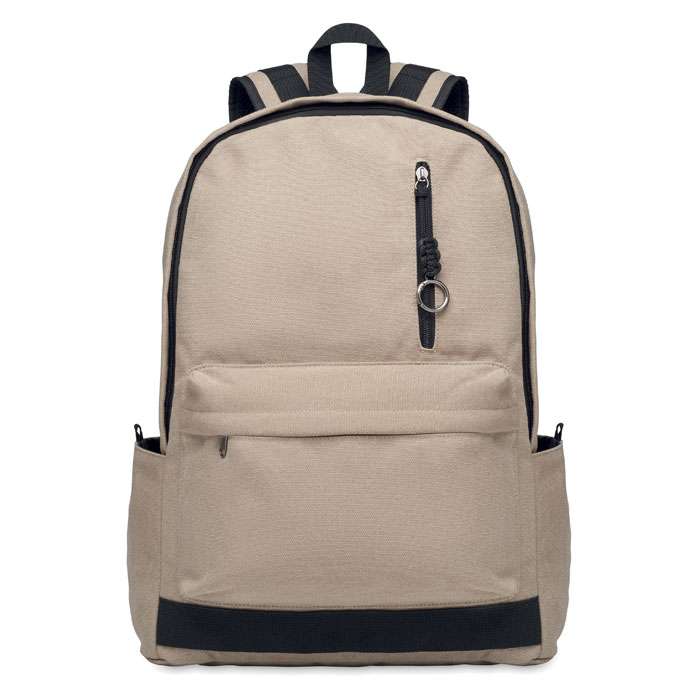 Laptop backpack in recycled canvas