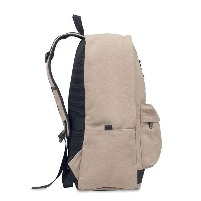 Laptop backpack in recycled canvas