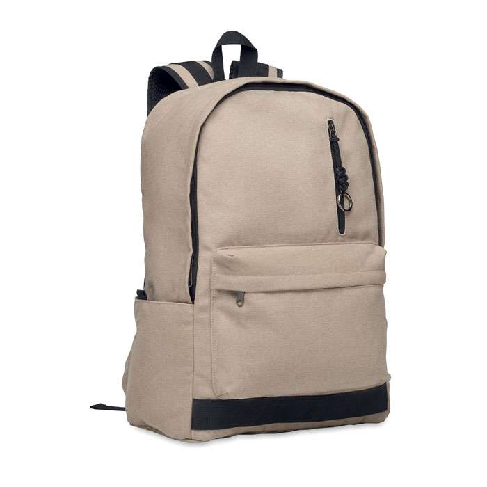 Laptop backpack in recycled canvas