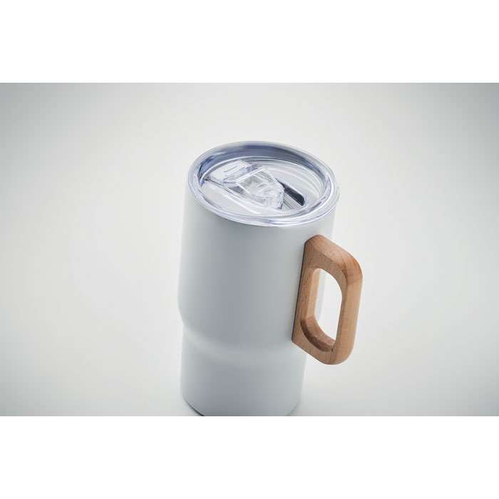Recycled metal travel mug