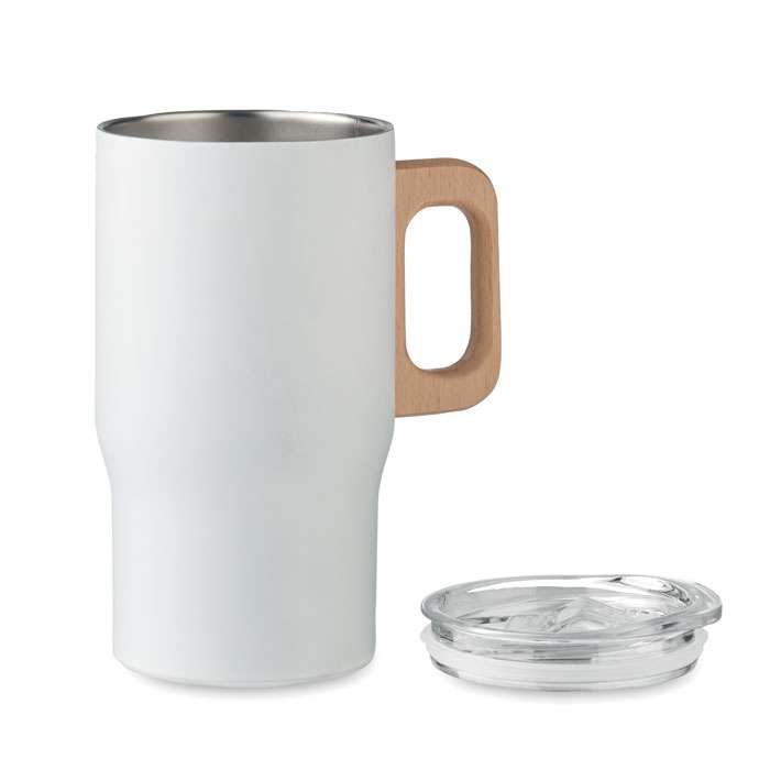 Recycled metal travel mug