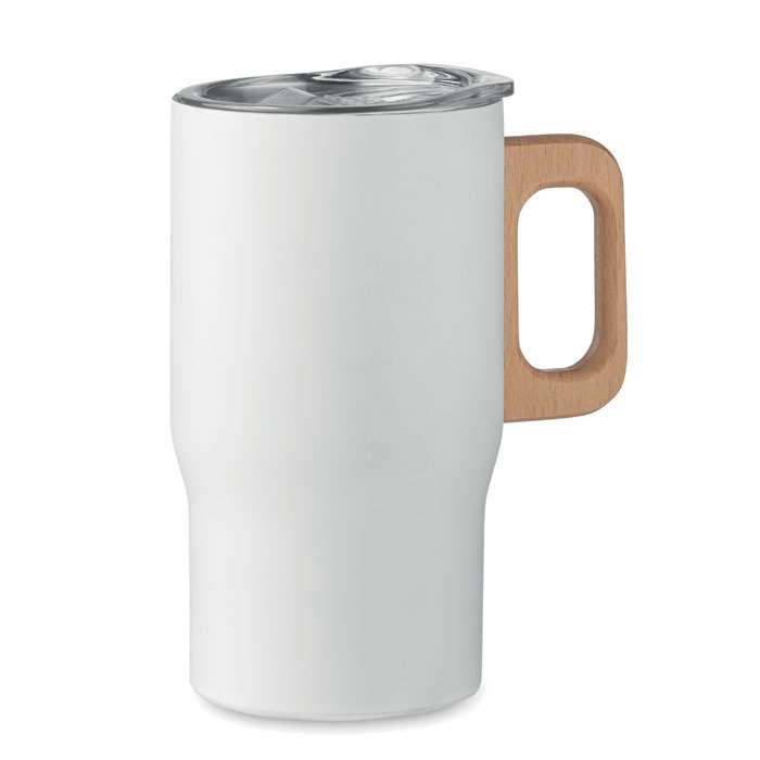 Recycled metal travel mug