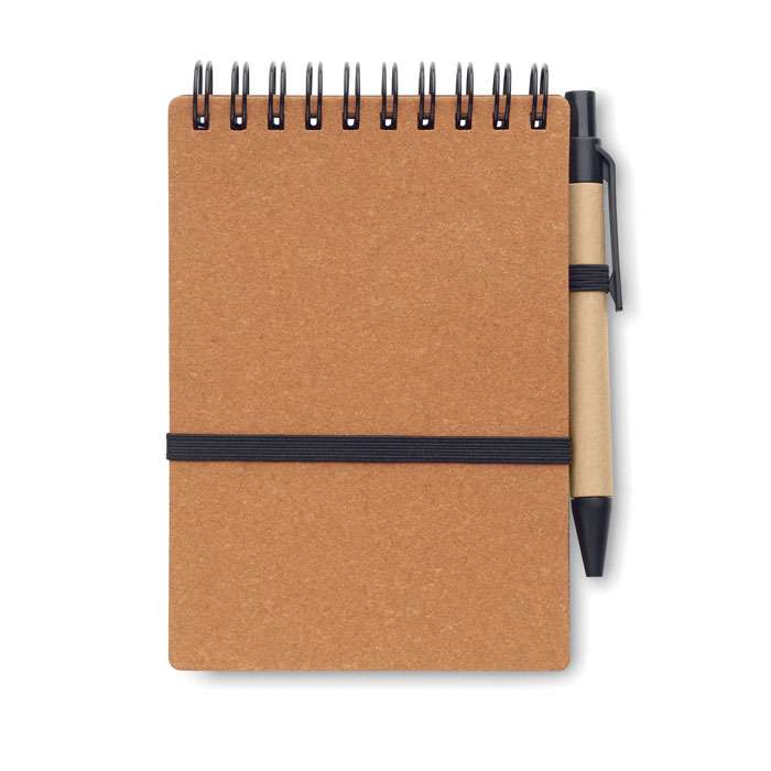 Recycled small notebook with pen