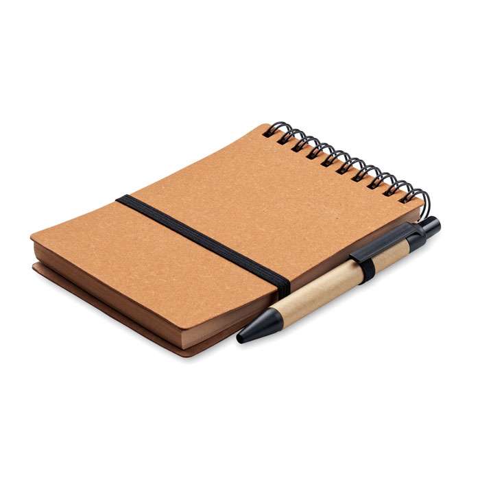 Recycled small notebook with pen