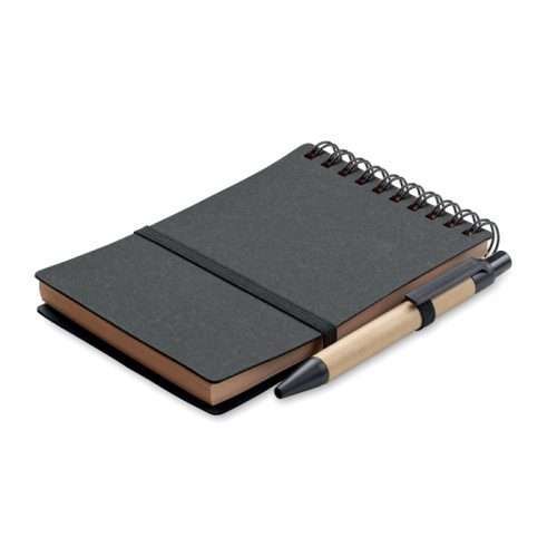 Recycled small notebook with pen
