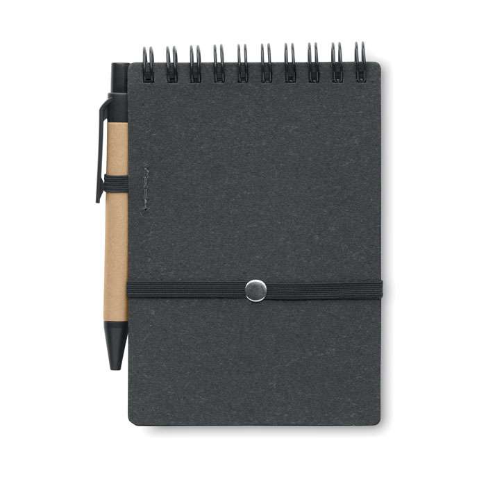 Recycled small notebook with pen