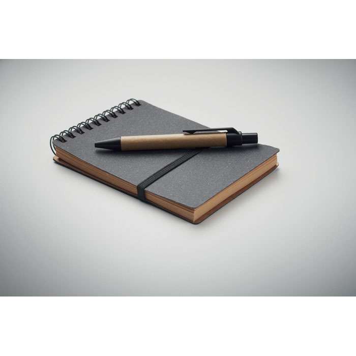 Recycled small notebook with pen