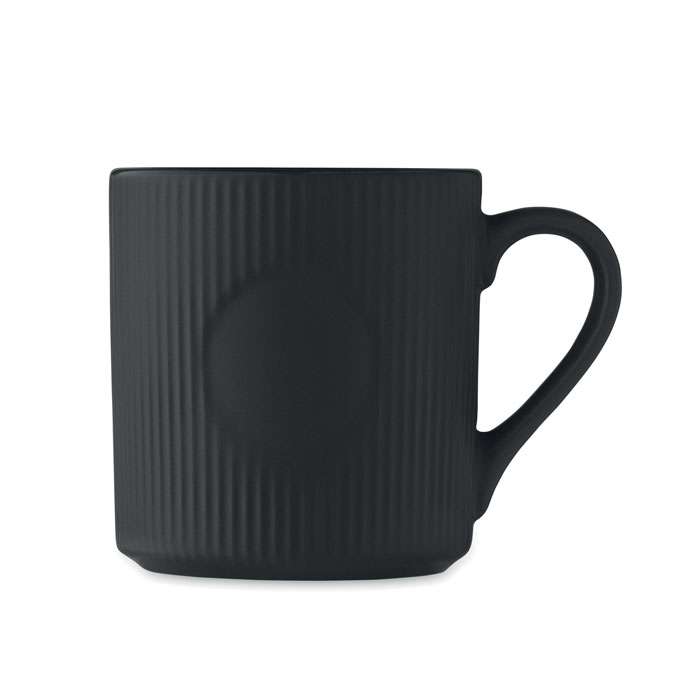 Ribbed ceramic mug