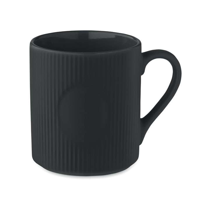 Ribbed ceramic mug