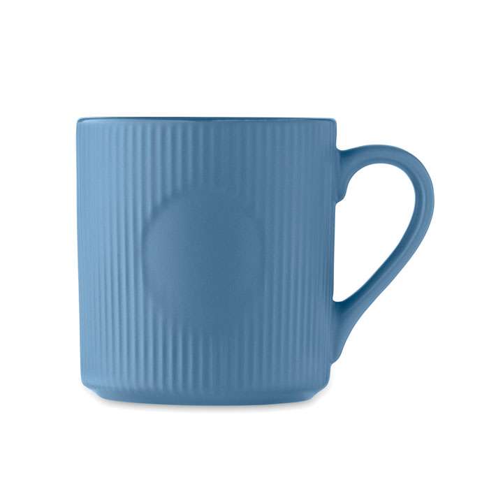 Ribbed ceramic mug