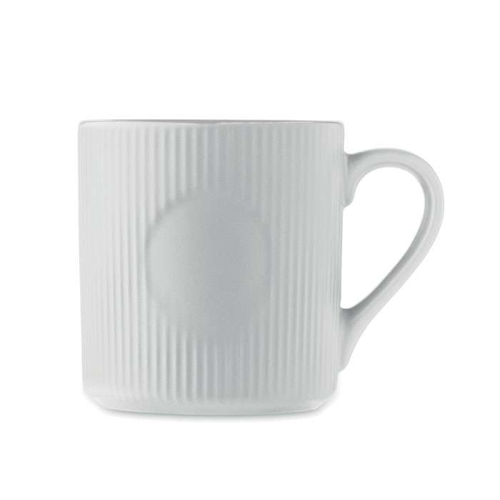 Ribbed ceramic mug