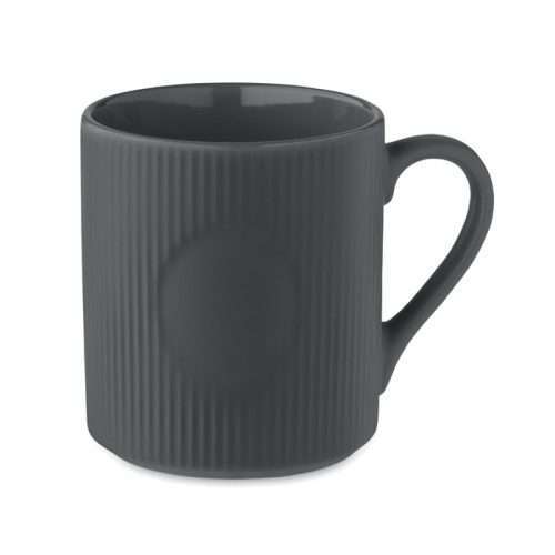 Ribbed ceramic mug