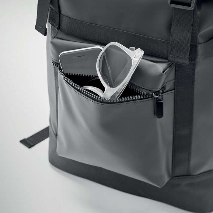 Rolltop backpack in 50C tarpaulin