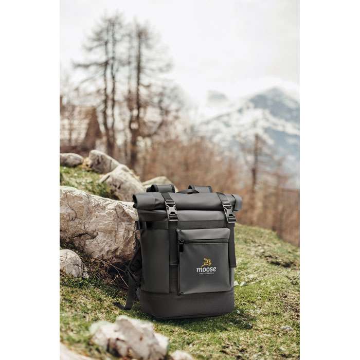 Rolltop backpack in 50C tarpaulin