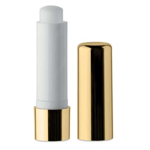 Natural lip balm in UV metallic finish
