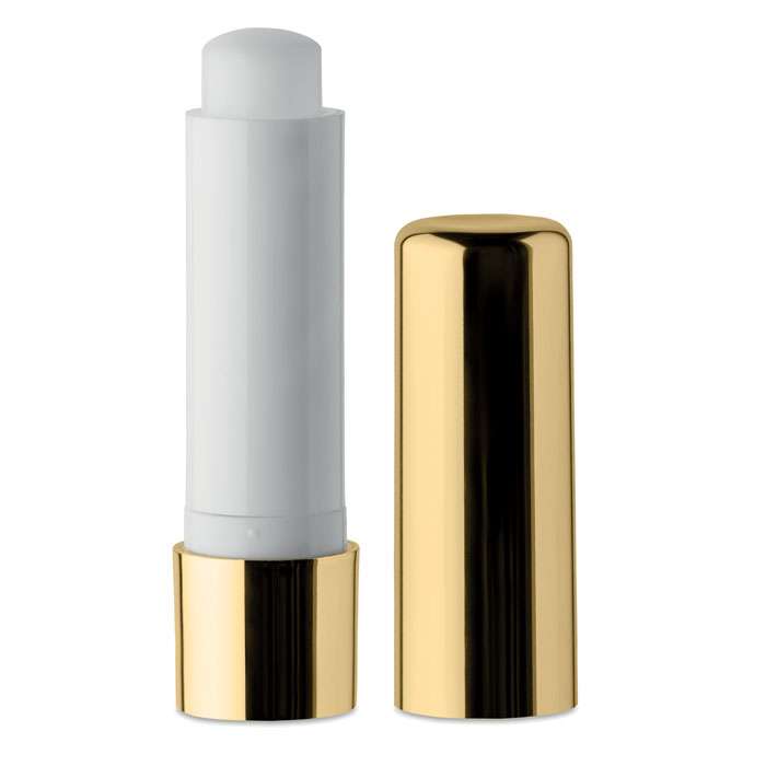 Natural lip balm in UV metallic finish