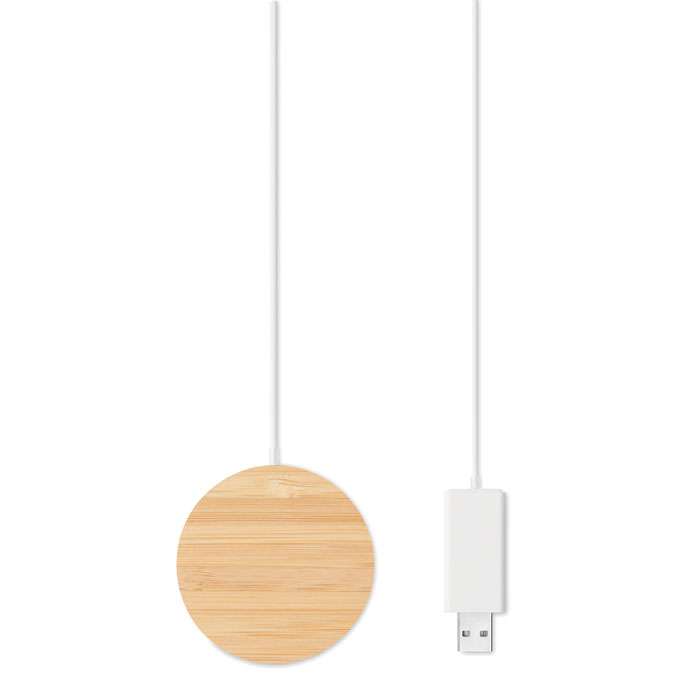 Magnetic bamboo wireless charger