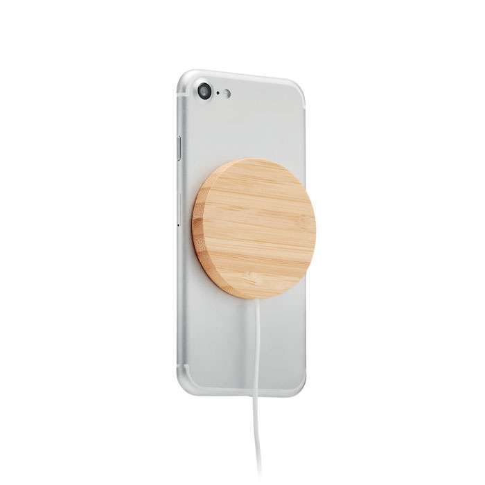 Magnetic bamboo wireless charger