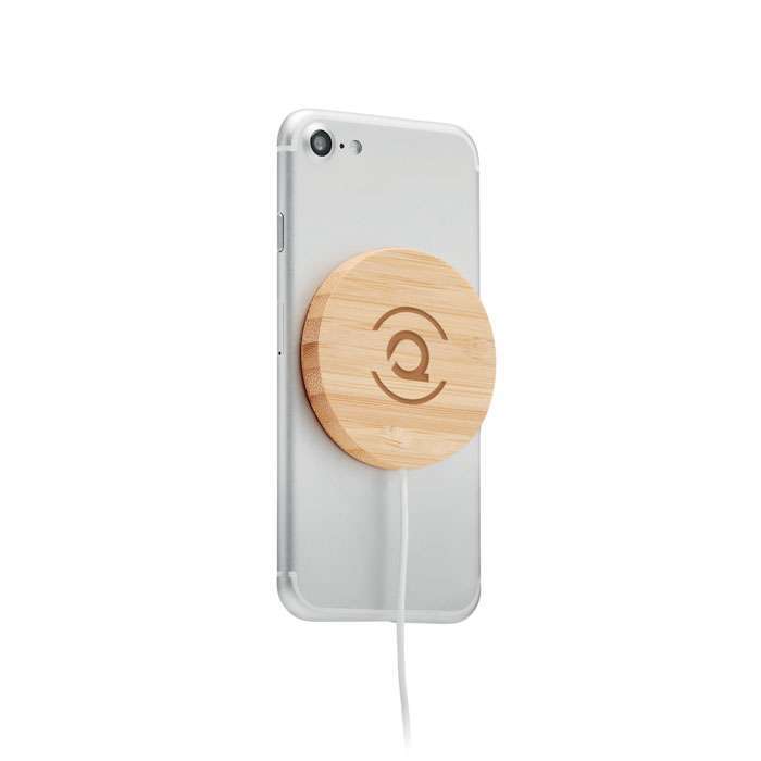 Magnetic bamboo wireless charger