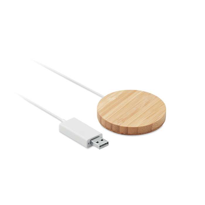 Magnetic bamboo wireless charger