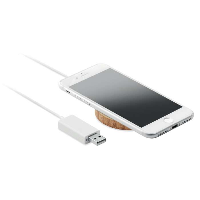 Magnetic bamboo wireless charger