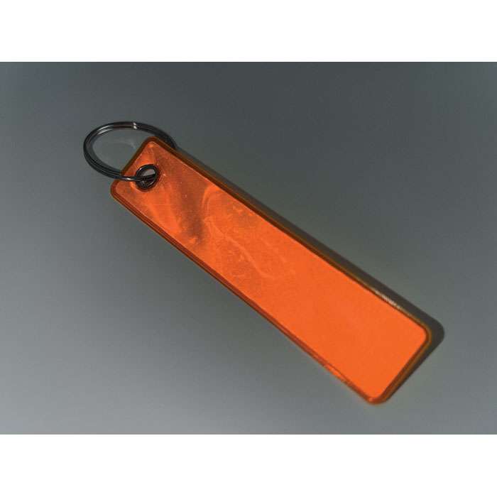 Reflective remove before flight keyring