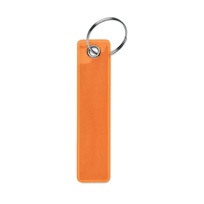Reflective remove before flight keyring