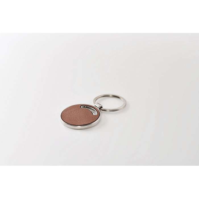 Round shaped metal keyring