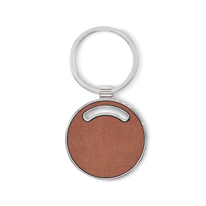 Round shaped metal keyring