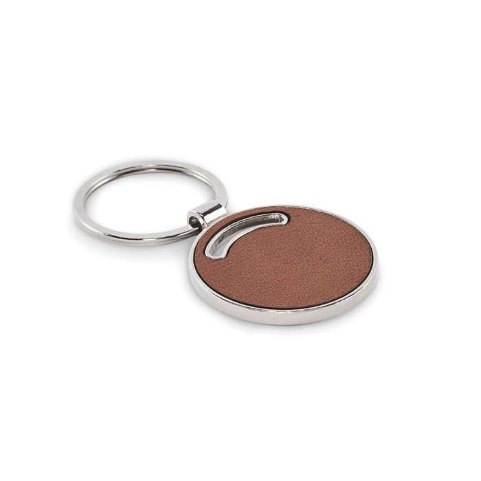 Round shaped metal keyring