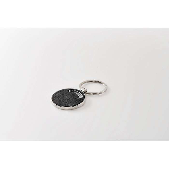 Round shaped metal keyring