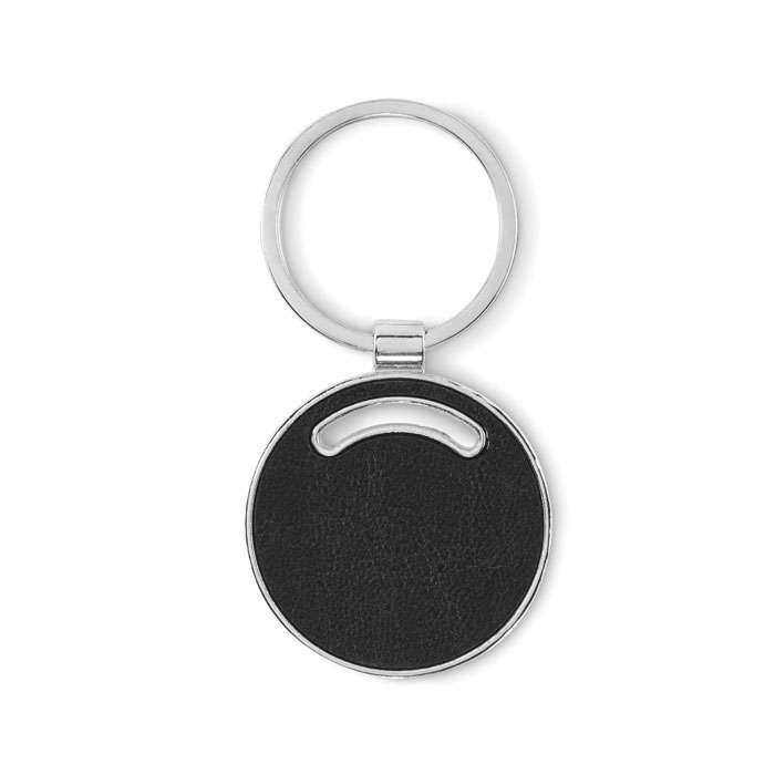 Round shaped metal keyring