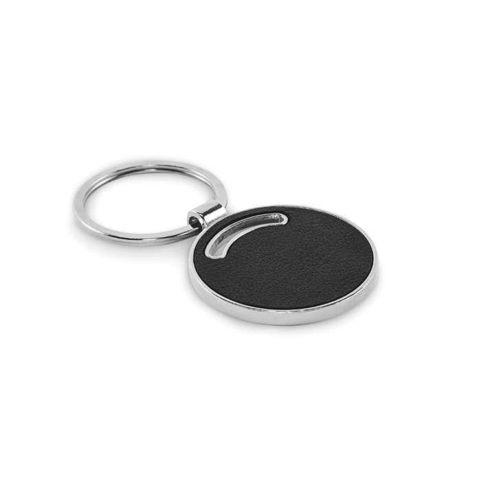 Round shaped metal keyring