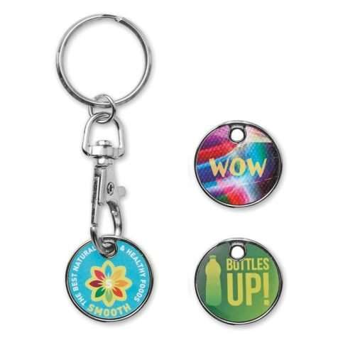 Custom full colour trolley token keyring